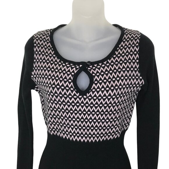Milly Of New York Black And Pink Y2K Sweater Size M - Picture 3 of 9